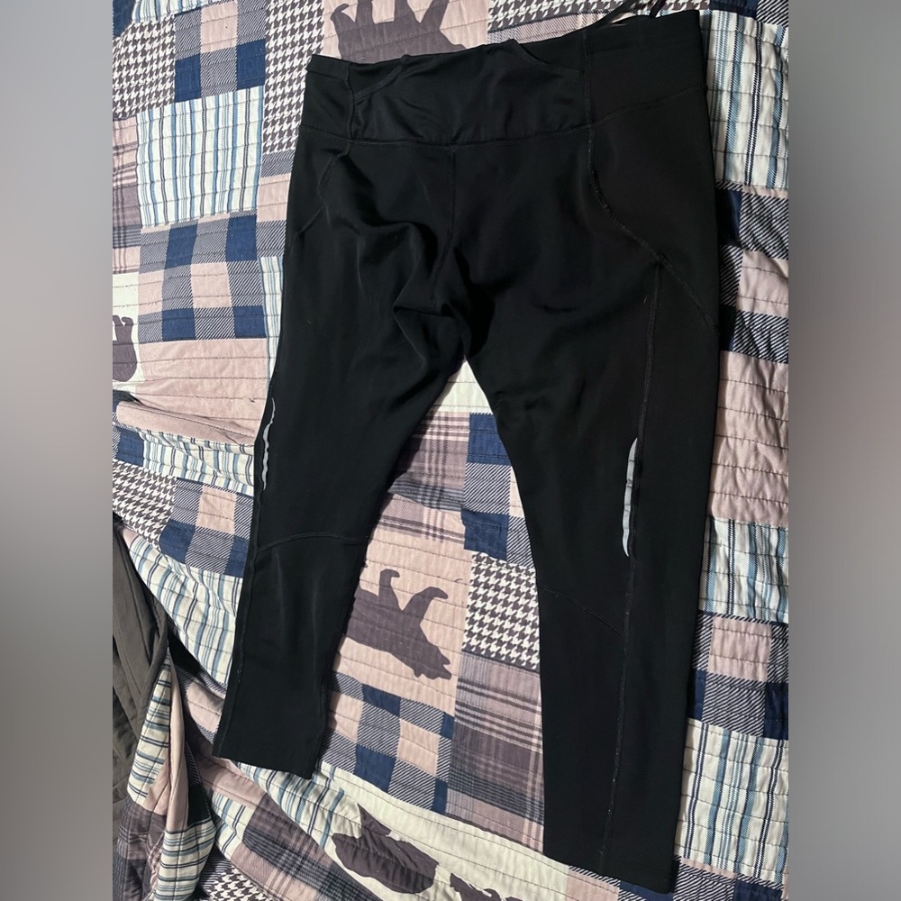 Black fleeced lined North Face Leggings - Picture 5 of 6